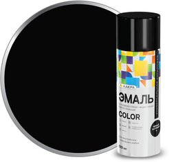 Эмаль аэрозольная ЛАКРА Color универсальная Черный матовый 4 (520мл/200гр)