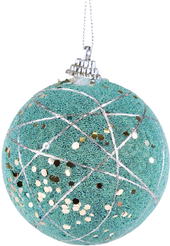 Шар с узором 8см синий SYPMQB-102115