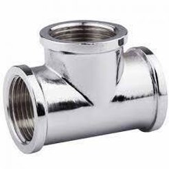 Тройник латунный V&G хромированный 3/4" внутренняя резьба