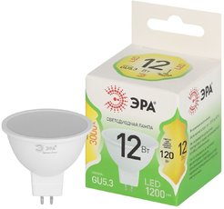 Лампочка светодиодная ЭРА GREEN LINE LED MR16-12W-830-GU10 GL GU10 12 Вт софит теплый свет