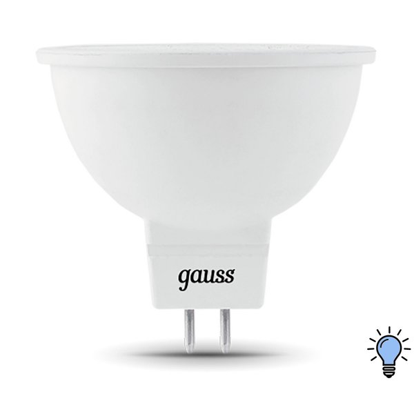 Лампа светодиодная Gauss 7Вт GU5.3 6500K свет холодный белый
