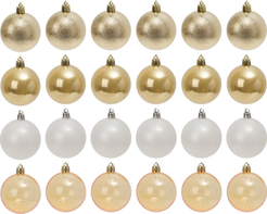 Набор шаров 24шт 6см золото+жемчужно-белый SYQA-0125070