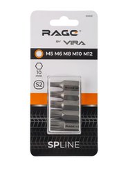 Биты RAGE Spline М5,6,8,10,12 30мм 5шт
