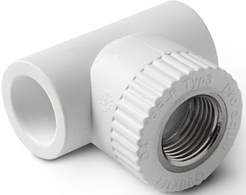 Тройник полипропиленовый комбинированный Pro Aqua d20х3/4" внутренняя резьба