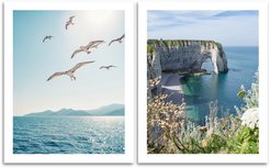 Набор постеров 40х50 Скала и Парящие чайки 2шт