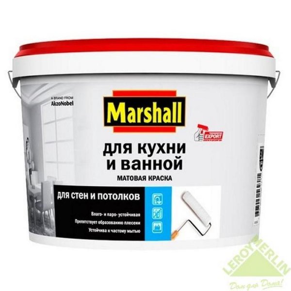 Краска Marshall д/кухни и ван. латексная BW 4,5л