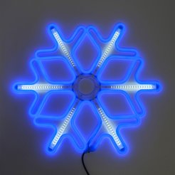 Фигура светодиодная внешняя Снежинка 60см, светло-голубой с белым метеором