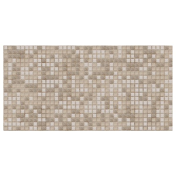 Панель ПВХ декоративная 480х955мм Мозаика коричневая с узорами
