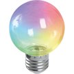 Лампа светодиодная Feron LB-371 3W E27 RGB G60 декоративная плавная смена цвета