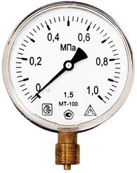 Манометр радиальный МТ Ø100мм,10бар (G1/2" труб.резьба)