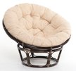 Кресло Papasan 23/01 с подушкой Темный коньяк