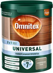 Пропитка для древесины Omnitex Universal 2в1 Сканди серый 2,5л