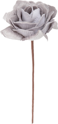 Цветок декоративный 14см Роза серая 52615В