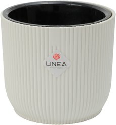 Кашпо пластиковое Linea d13,5см h11,9см v1,1л слоновая кость