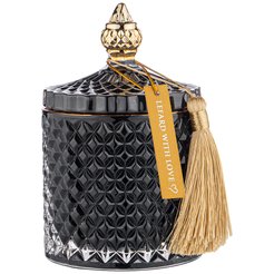 Сахарница Lefard Glass Legend Charm Black 300мл 9,5х14,5см стекло, крышка стекло