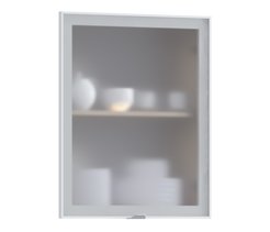 Фасад витрина Регина Аристо 59,6х71,3х2,1см ФВА-60 алюминий белый глянец/стекло сатин