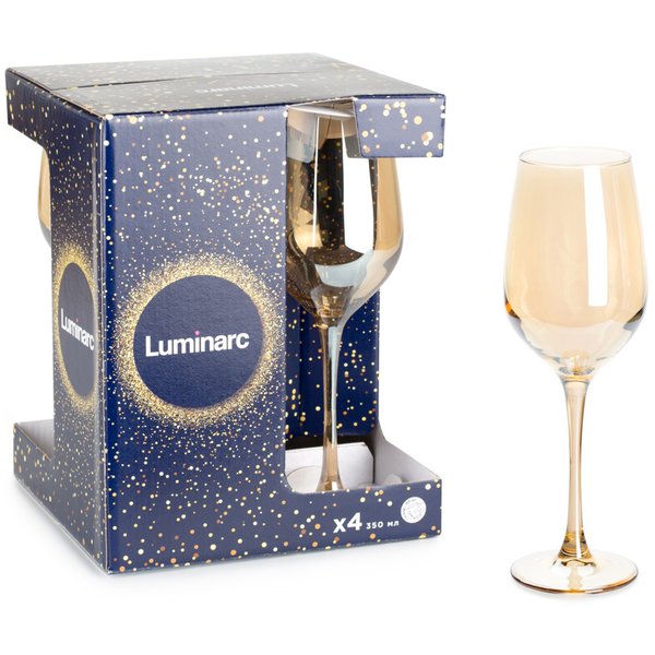 Набор бокалов д/красного вина Luminarc Golden Honey 350мл 4шт стекло