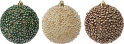 Набор шаров 3шт 8см зеленый+кофе+жемчужный, EUSYQB-0124321