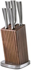 Набор ножей TalleR Hertford 5 предметов нерж.сталь+подставка,дерево