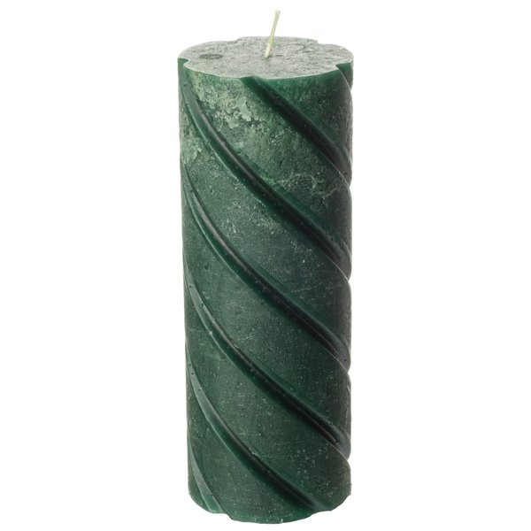 Свеча столбик рустик 70х190 темно-зеленый