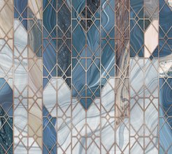 Фотообои виниловые на флизелиновой основе Мраморная мозаика 300х270 см