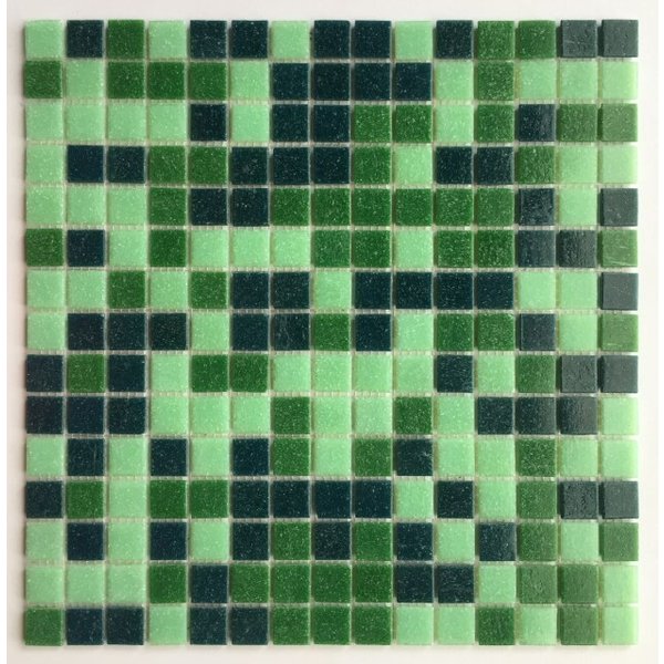 Мозаика Tessare 32,7х32,7х0,4см стекломасса зеленый микс шт(RHM02)