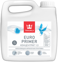 Грунтовка укрепляющая Tikkurila/Tikkivala EURO PRIMER концентрат 1:3 (3л)