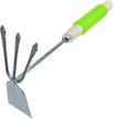 Мотыжка Комбинированная 3-х зубые грабли с лопаткой с черенком и мягкой ручкой Урожайная сотка Комфорт LS9393F