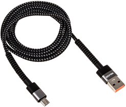 Кабель USB Micro USB 3.1А черный 1м Walker