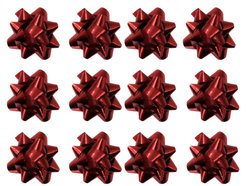 Набор бантов 12шт 4см из красной ленты шириной 1см SY18GS-33