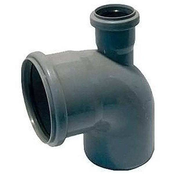 Отвод канализационный d110 с выходом 50 на 90° фронтальный верх для внутренней канализации