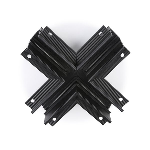 Коннектор х-образный для встраиваемого шинопровода Magnetic GL3358 BK черный 