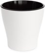 Кашпо пластиковое Лея d19,5см h19см v3,6л, белый, с вкладкой