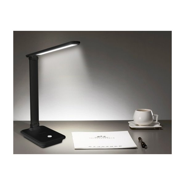 Лампа светодиодная настольная с диммером DE503 BK черный LED 3000-6400K 9W