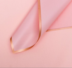 Пленка для цветов Золотая полоса 56х56см чайная роза 4758573