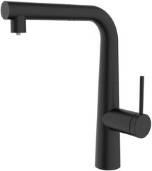 Смеситель для кухни IDDIS Pure PURBLPFi05 с переключением на фильтр для питьевой воды и вытяжной лейкой, черны