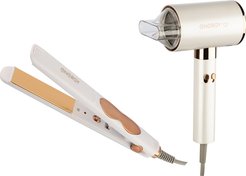 Набор для укладки волос фен+выпрямитель Energy EN-849N 2200+25Вт белый