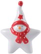 Фигурка керамическая Снеговик-звезда 11,7см, красно-белый, SYTCB-3823044 Фигурка керамическая Снеговик-звезда 11,7см, красно-белый, SYTCB-3823044