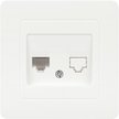 Розетка компьютерная RJ45 Intro Style цвет белый