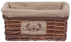 Корзинка декоративная Natural House Орех 28х19х13см ива/ткань, коричневый