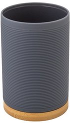 Стакан для зубных щёток KOI серый пластик