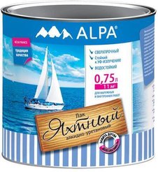 Лак яхтный ALPA алкид-уретановый глянцевый (0,75л)