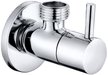 Кран латунный угловой с отражателем 1/2"х1/2" кран-букса, круг.ручка