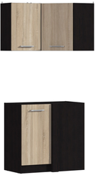Комплект угловых шкафов Виктория Венге/Дуб Сонома, без столешницы