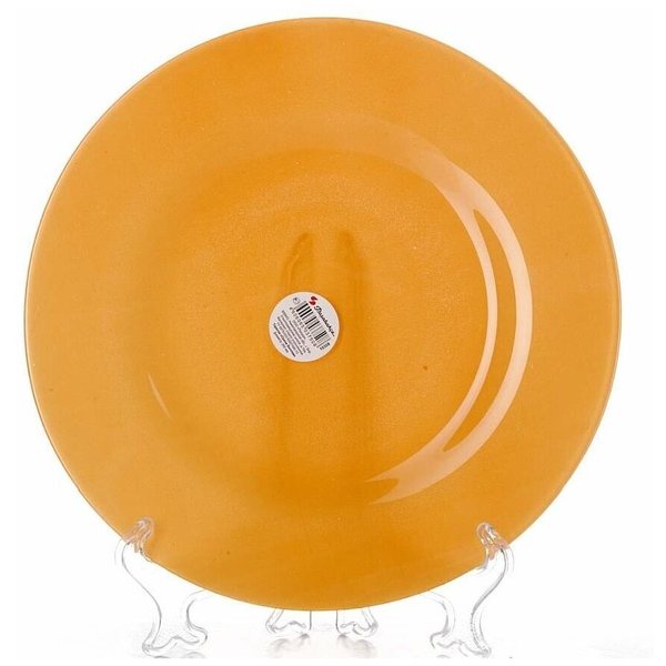 Тарелка плоская Pasabahce Workshop Vilage 26см оранжевая, стекло
