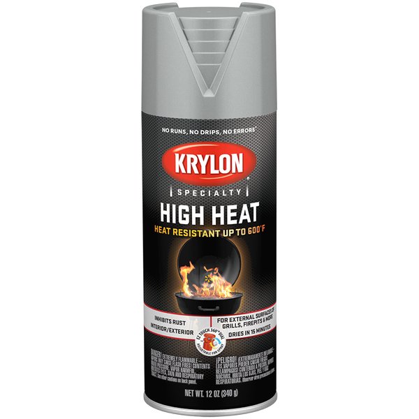Краска высокотемпературная KRYLON High Heat Aluminum до 315˚С цвет-алюминиевый металлик (0,34кг)