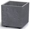 Кашпо Sierra Square Beton Effect 28,8х28,8см h29см v13,1л темно-серый на колесиках 
