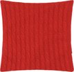 Наволочка вязаная 40х40 красная
