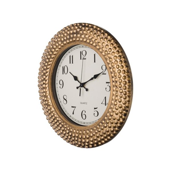 Часы настенные кварцевые Italian stylе d38см античное золото
