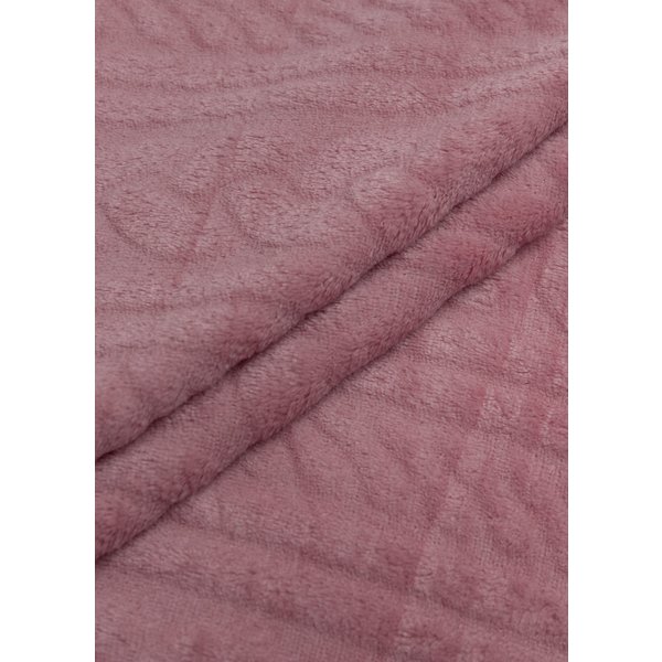 Плед фланель стриженый Косичка 150Х200 розовый
